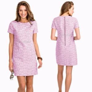 Southern Tide Purple Paislee Short Sleeve Shift Dress